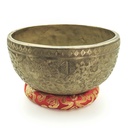 [SGP-057] KASA Jhumka Hand-Carving Hammered Singing Bowl "Animals" - C4 (22 cm, 1.8 kg)