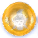 [SGP-085] Hammered Gold & Silver Platted Newmoon Singing Bowl "Golden Newmoon Tara" - F3 (22 cm, 1.4 kg)