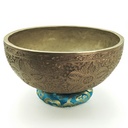 [SGP-064] KASA Jhumka Hand-Carving Hammered Singing Bowl - G3 (26 cm, 2.3 kg)