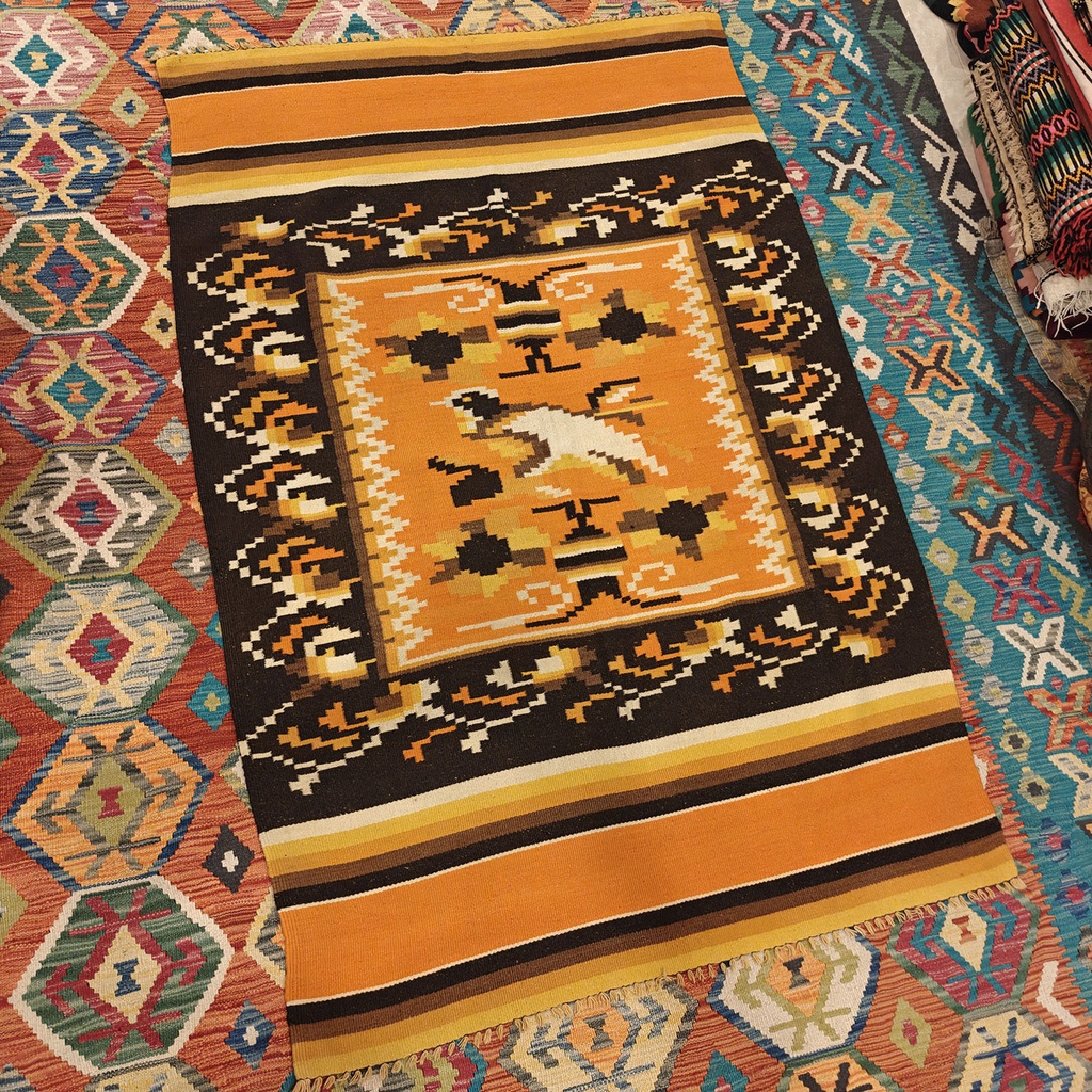 [SHB-132] Shamanic Mexican Handmade Wool Blanket (183x124 cm)