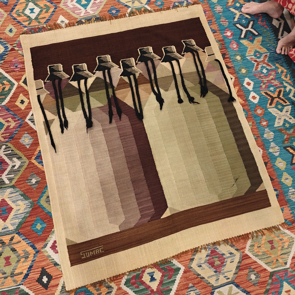 [SHB-131] Shamanic Mexican Handmade Wool Blanket (140x115 cm)