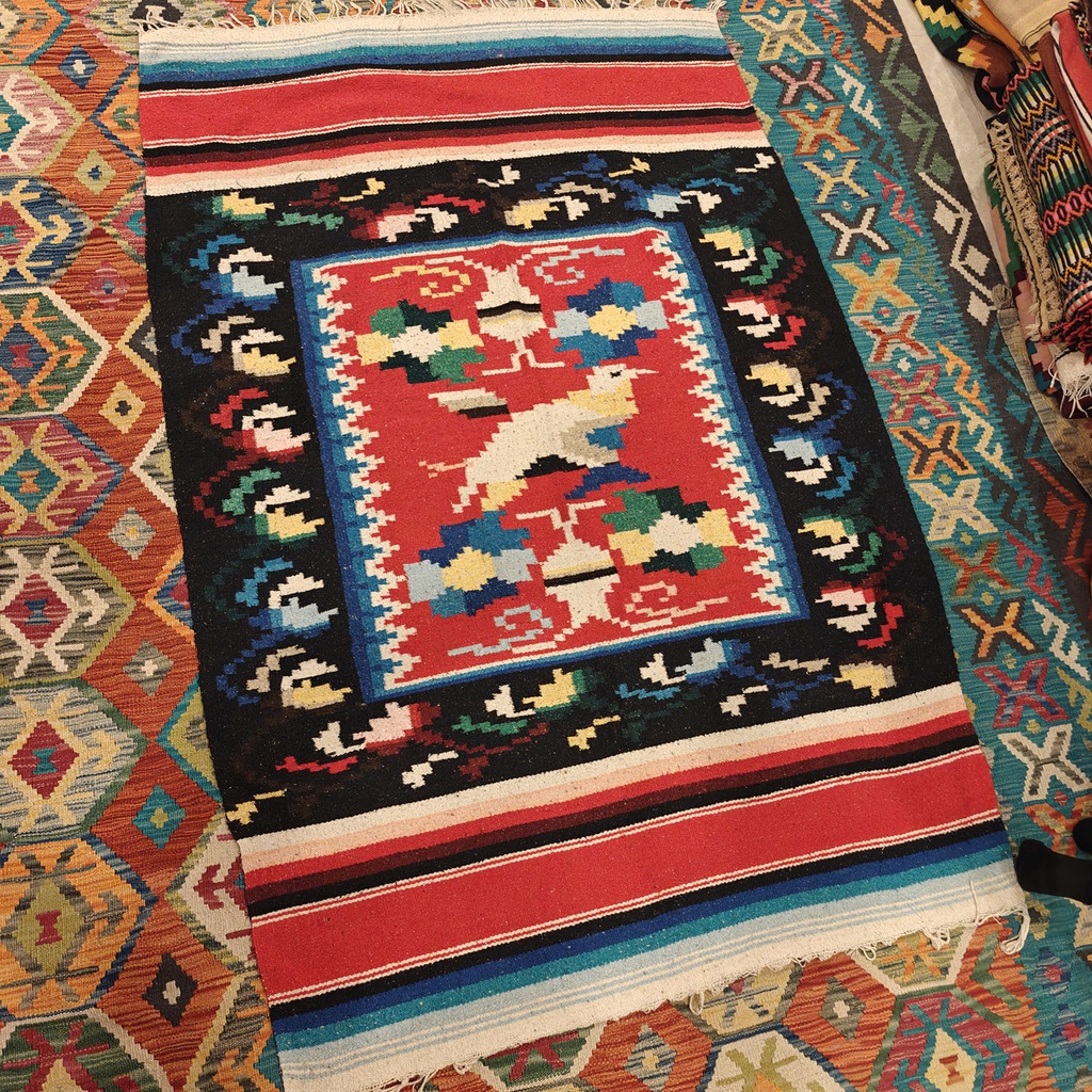 [SHB-130] Shamanic Mexican Handmade Wool Blanket (188x126 cm)