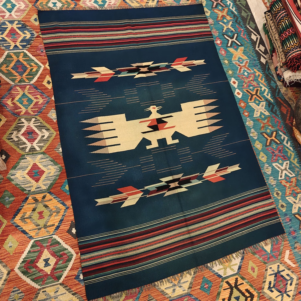 [SHB-126] Shamanic Mexican Handmade Wool Blanket (125x85 cm)