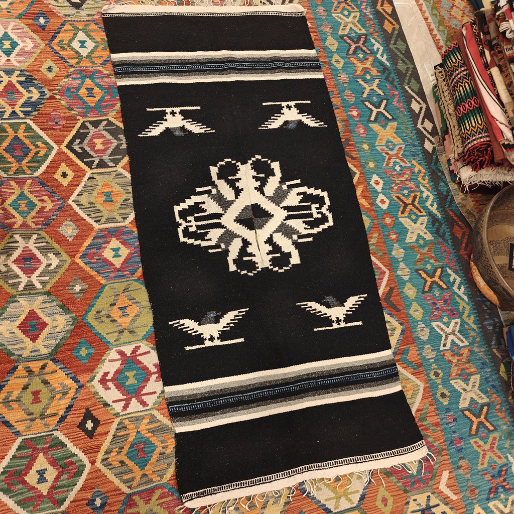 [SHB-125] Shamanic Mexican Handmade Wool Blanket (205x95 cm)