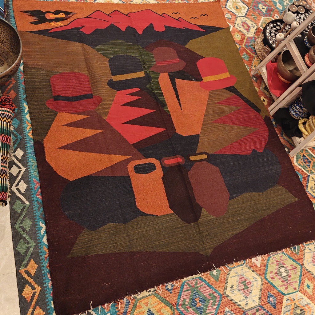[SHB-123] Shamanic Mexican Handmade Wool Blanket (225x185 cm)