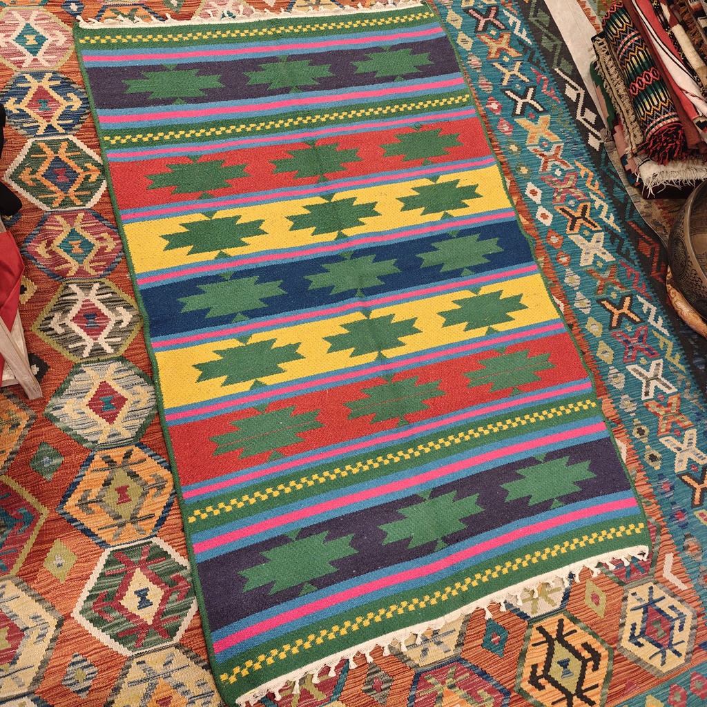 [SHB-124] Shamanic Mexican Handmade Wool Blanket (195x125 cm)