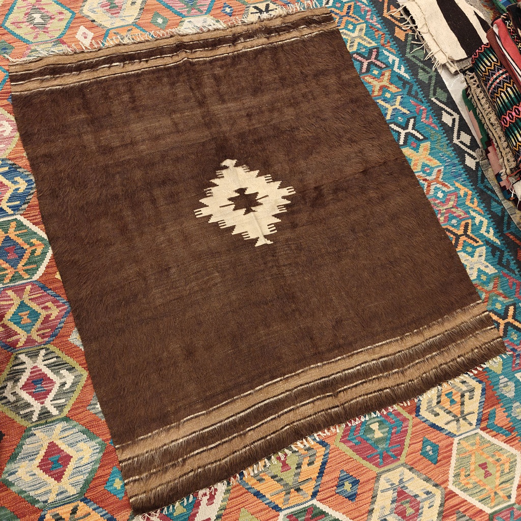 [SHB-122] Shamanic Mexican Handmade Wool Blanket (164x137 cm)