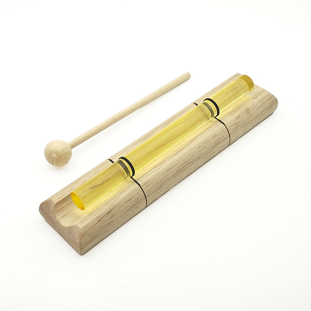 [MUI-334] Crystal Energy Chime Single Colored Yellow - E7 (432 Hz, 20 cm)