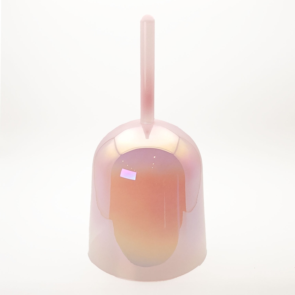 [ACB-145] Alchemy Crystal Bowl With Handle Pink Candy - C4 (18 cm, 0.7 kg)