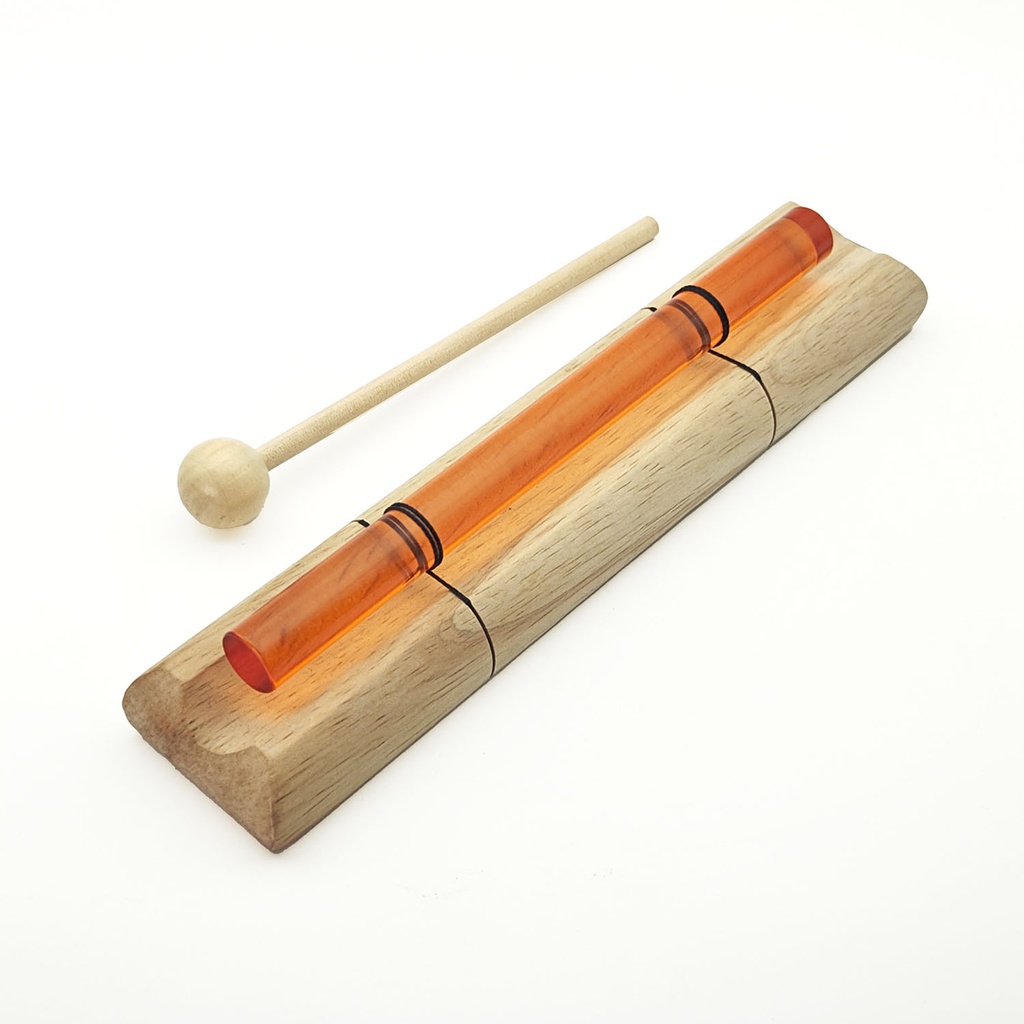[MUI-333] Crystal Energy Chime Single Colored Orange - D7 (432 Hz, 21 cm)