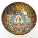 [TBH-020] Thangka Hammered Singing Bowl "Vajrasattva" - D3 (24 cm, 1.7 kg)