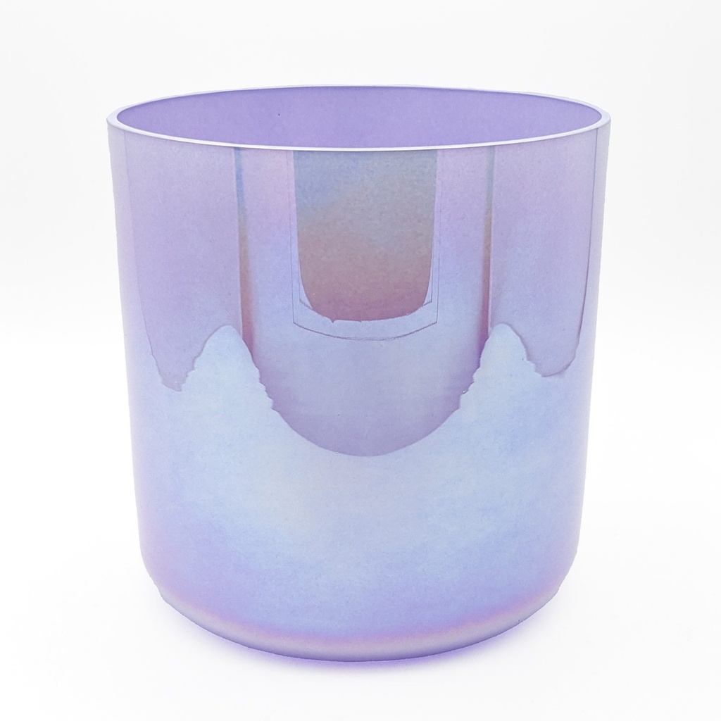 [ACB-093] Alchemy Crystal Bowl "Lavender Flower" - B4 (15 cm, 0.6 kg, 3.5 mm)