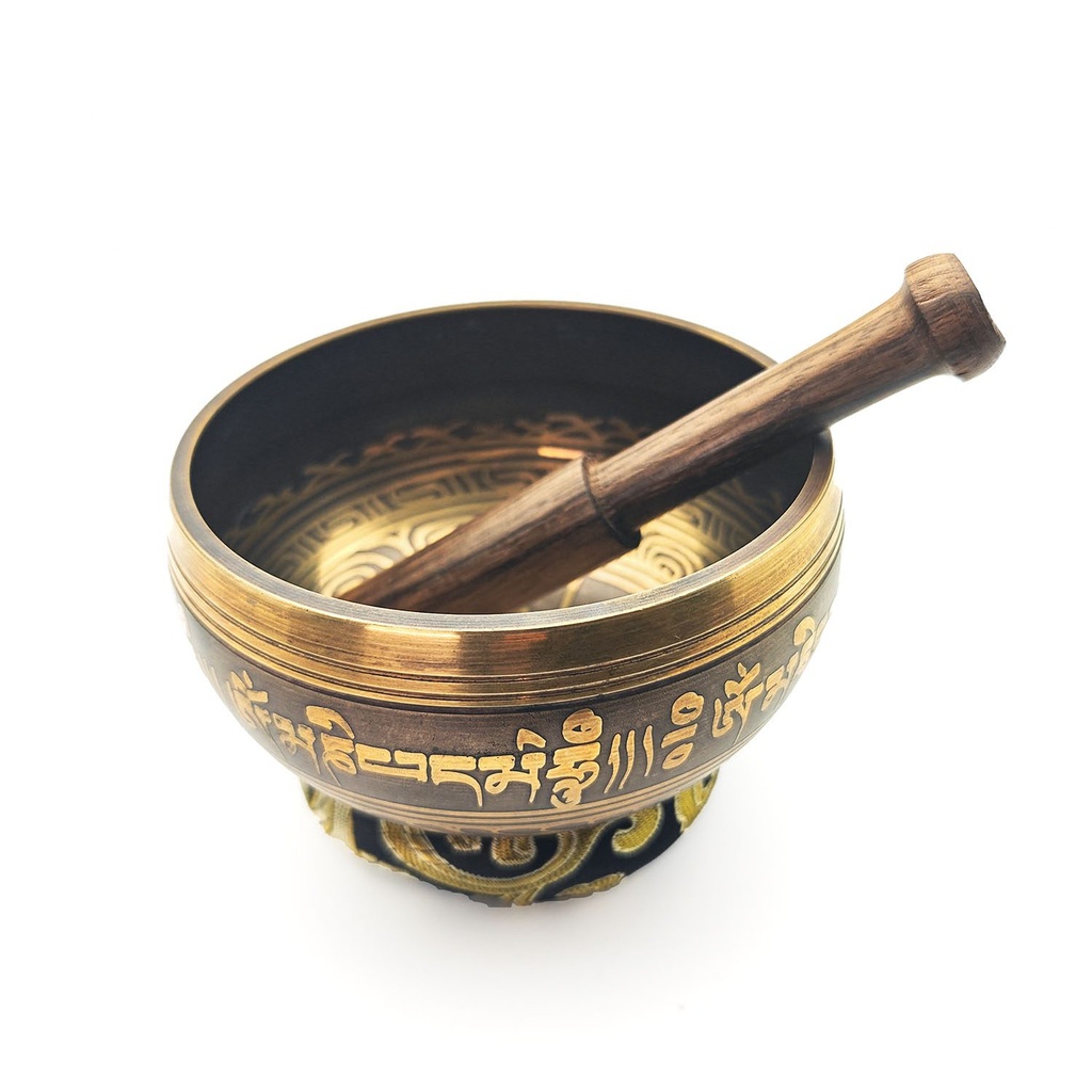 [SOB-006] Souvenir Machine Made Bowl Mantra  (12 cm, 0.4 kg) (+ pillow and stick)