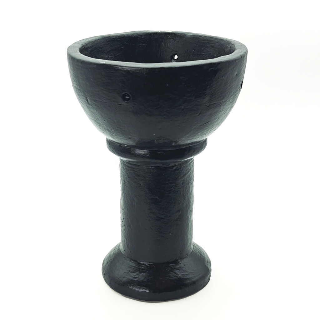 [INS-116] Simple Ceramic Incense Burner Black Large