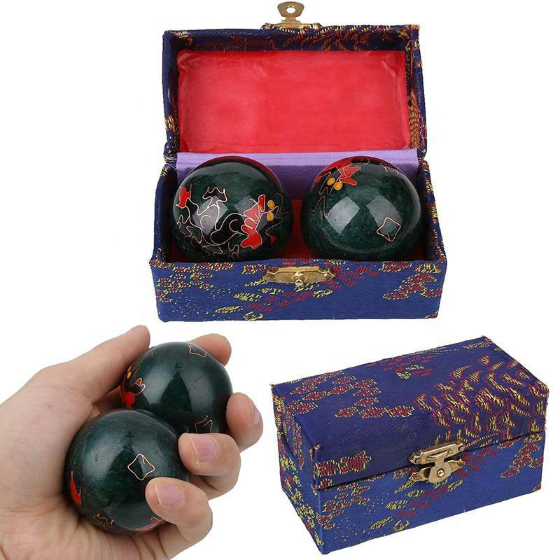[MUI-238] Baoding Chinese Balls Chimes "Dragon - Green" (Set of 2 pieces) (4.5 cm)