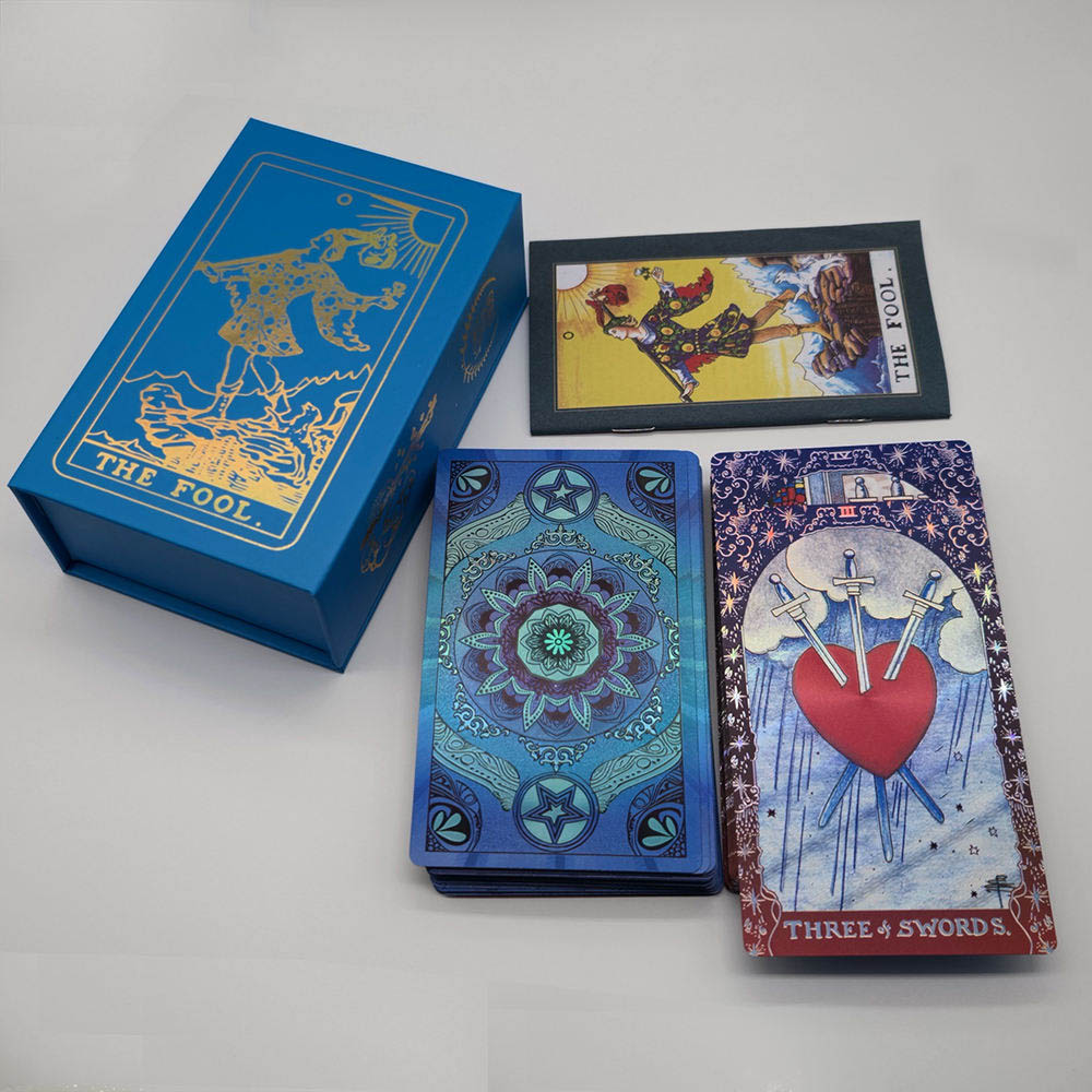 [CDK-038] Neo Rider Waite Tarot Azure Silver Waterproof Card Deck