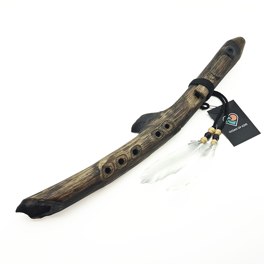 [FLT-112] JUANG FLUTES Single Forest Flute - C5 (432 Hz, 45 cm, Teak Branch) (+ pouch)