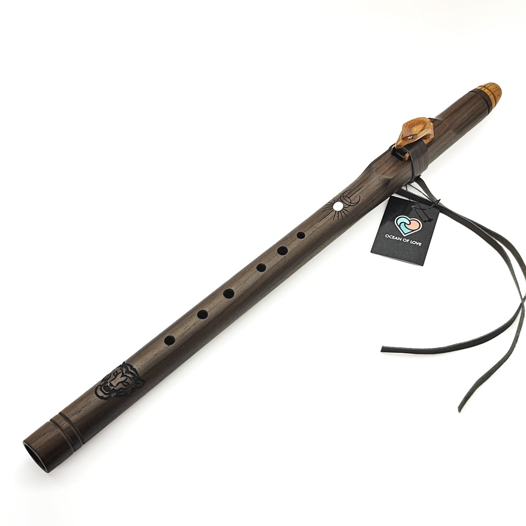 [FLT-091] Premium Single Flute Rosewood Moon Stone - Fm (57 cm) (+ case)