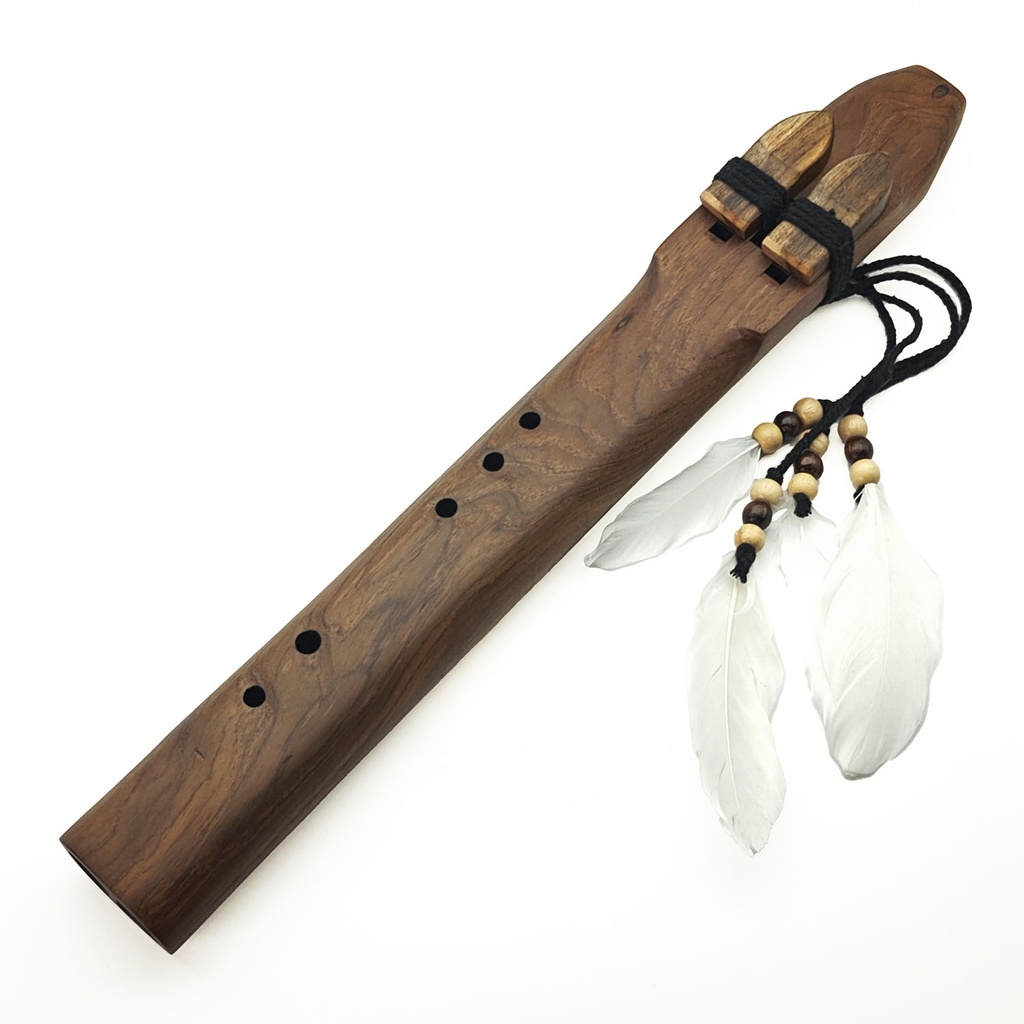 [FLT-163] JUANG FLUTES Drone Flute - A4 Maduranese (432 Hz, 46 cm, Teakwood) (+ pouch)