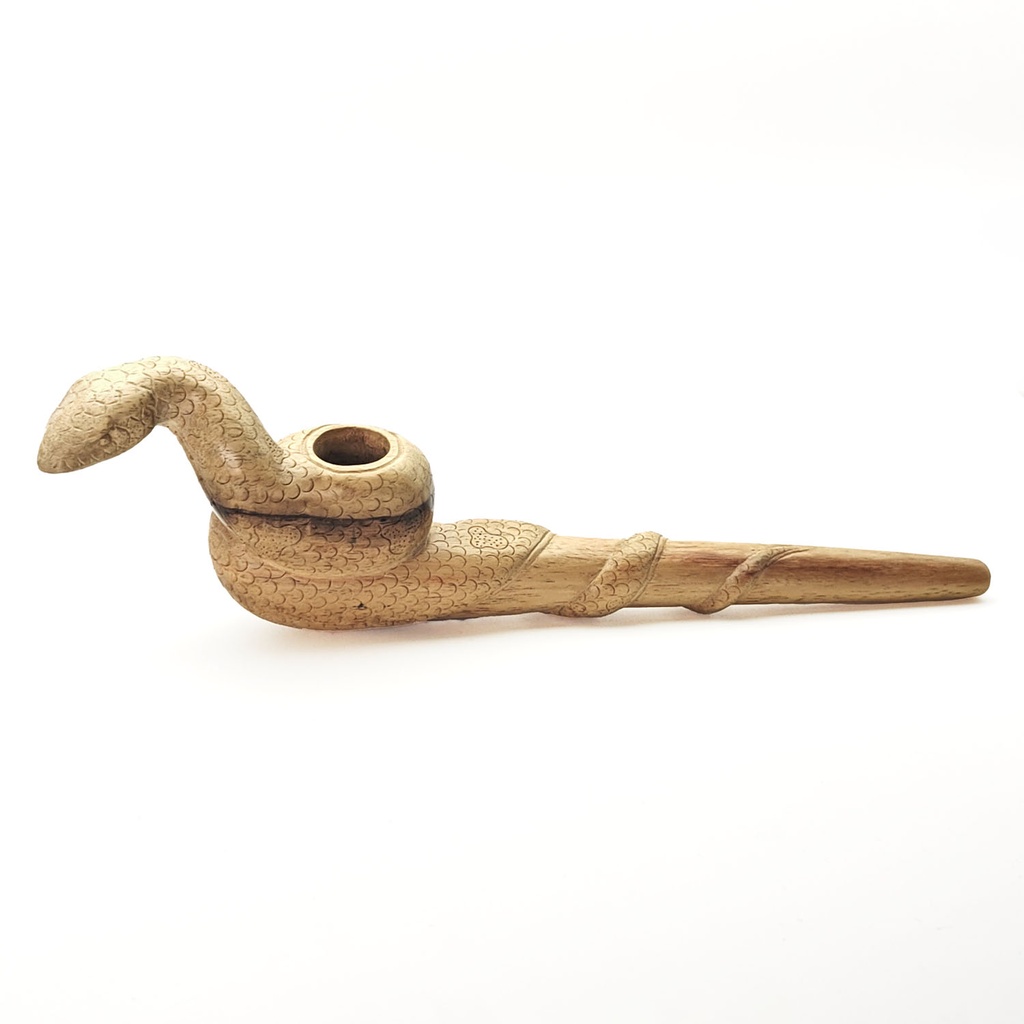 [RPA-139] Smoking Pipe Crocodile Wood Large "Snake" (28 cm)