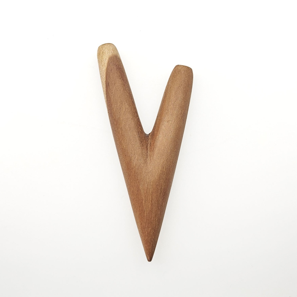 [RPA-117] Wooden Kuripe Rapeh Applicator (Waru Wood)