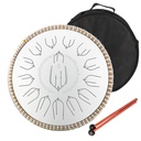 [HPY-052] HLURU Tongue Drum EQTW15-14 White (36 cm, Microalloyed Steel) (+ case)