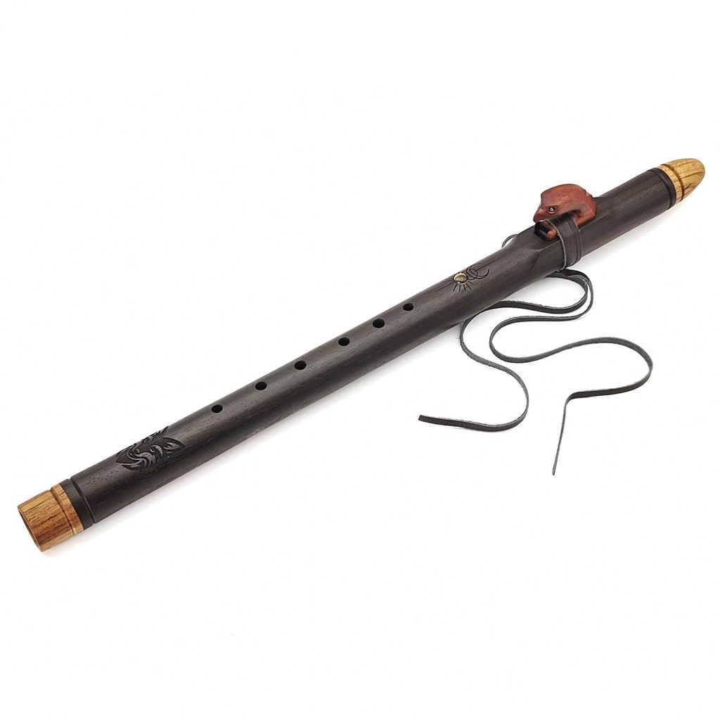 [FLT-059] Premium Single Flute Rosewood Tiger Eye Stone - Fm (56 cm) (+ case)
