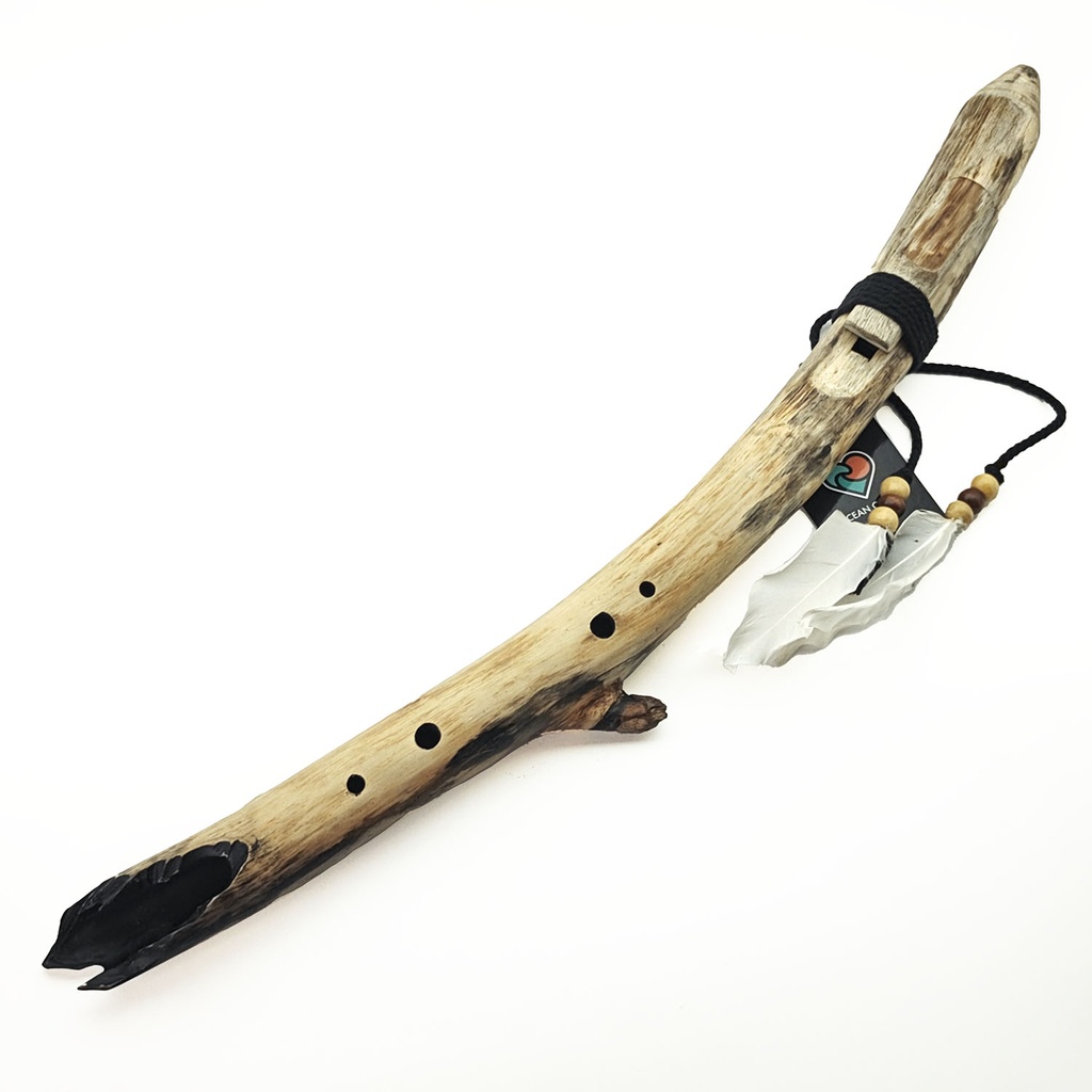 [FLT-146] JUANG FLUTES Single Forest Flute - G#4 Balinese Scale (432 Hz, 57 cm, Acacia Branch) (+ pouch)