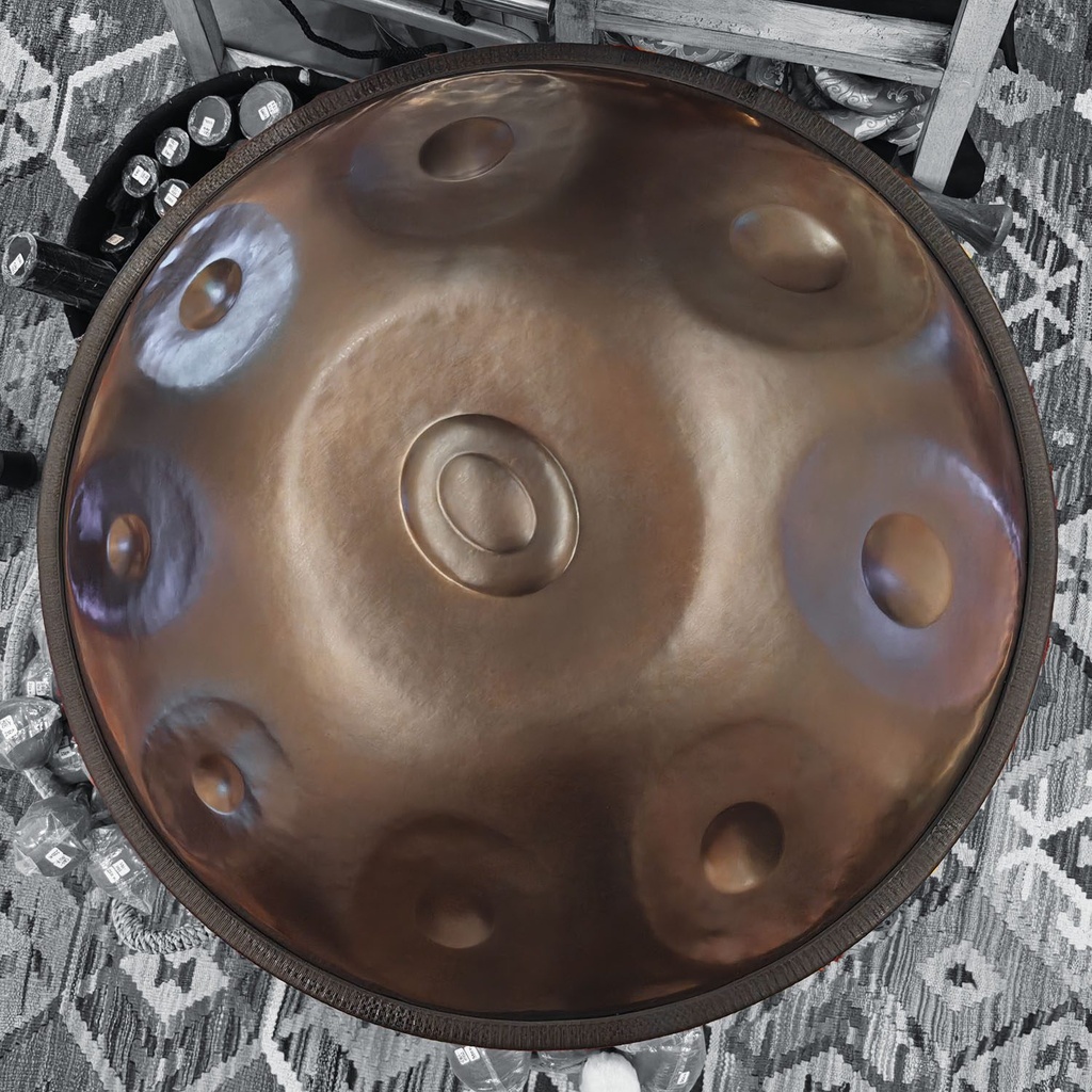 [HDP-014] Handpan "D Minor" Brown (58 cm, Bali) (+ case-backpack)