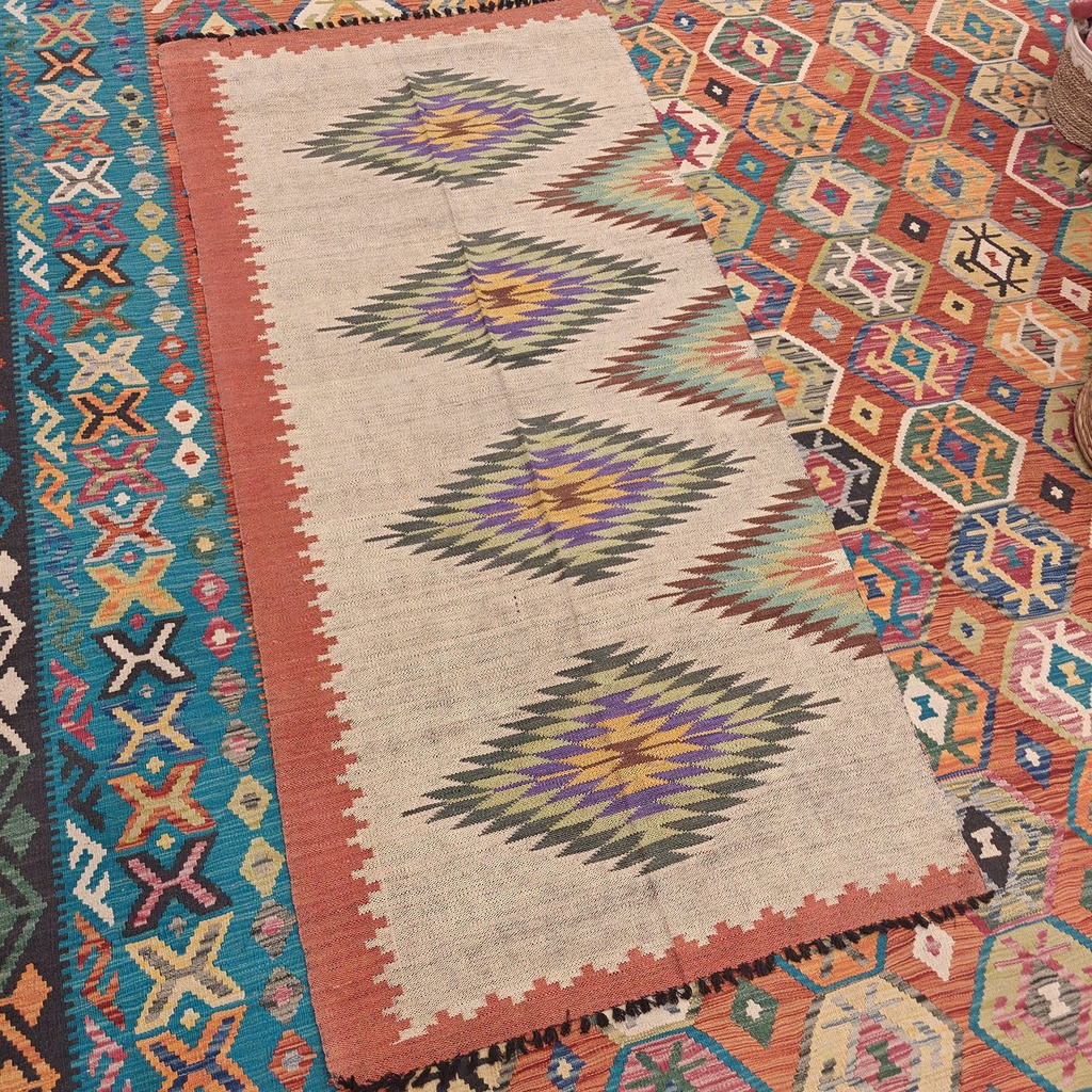 [SHB-087] Shamanic Mexican Handmade Wool Blanket (215x105cm)