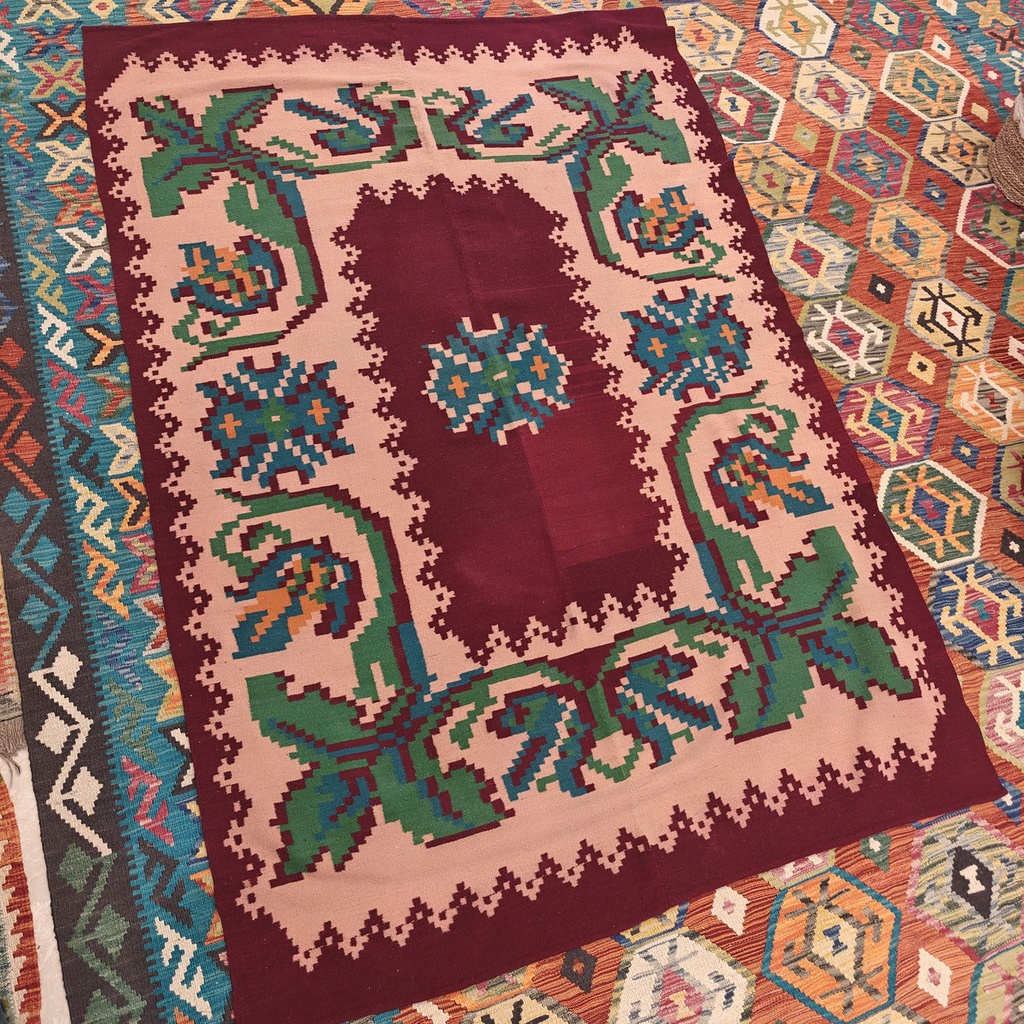 [SHB-080] Shamanic Mexican Handmade Wool Blanket (213x147cm)