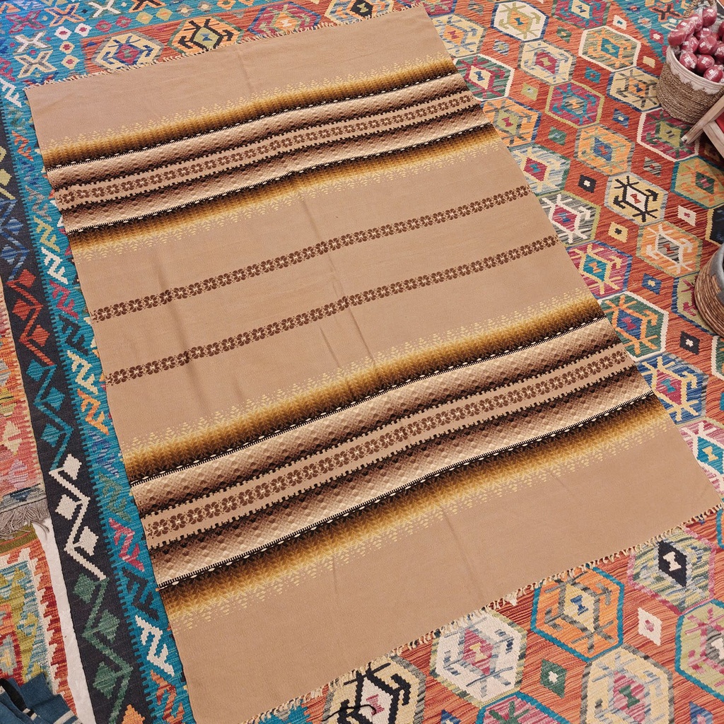 [SHB-079] Shamanic Mexican Handmade Wool Blanket (220x158cm)