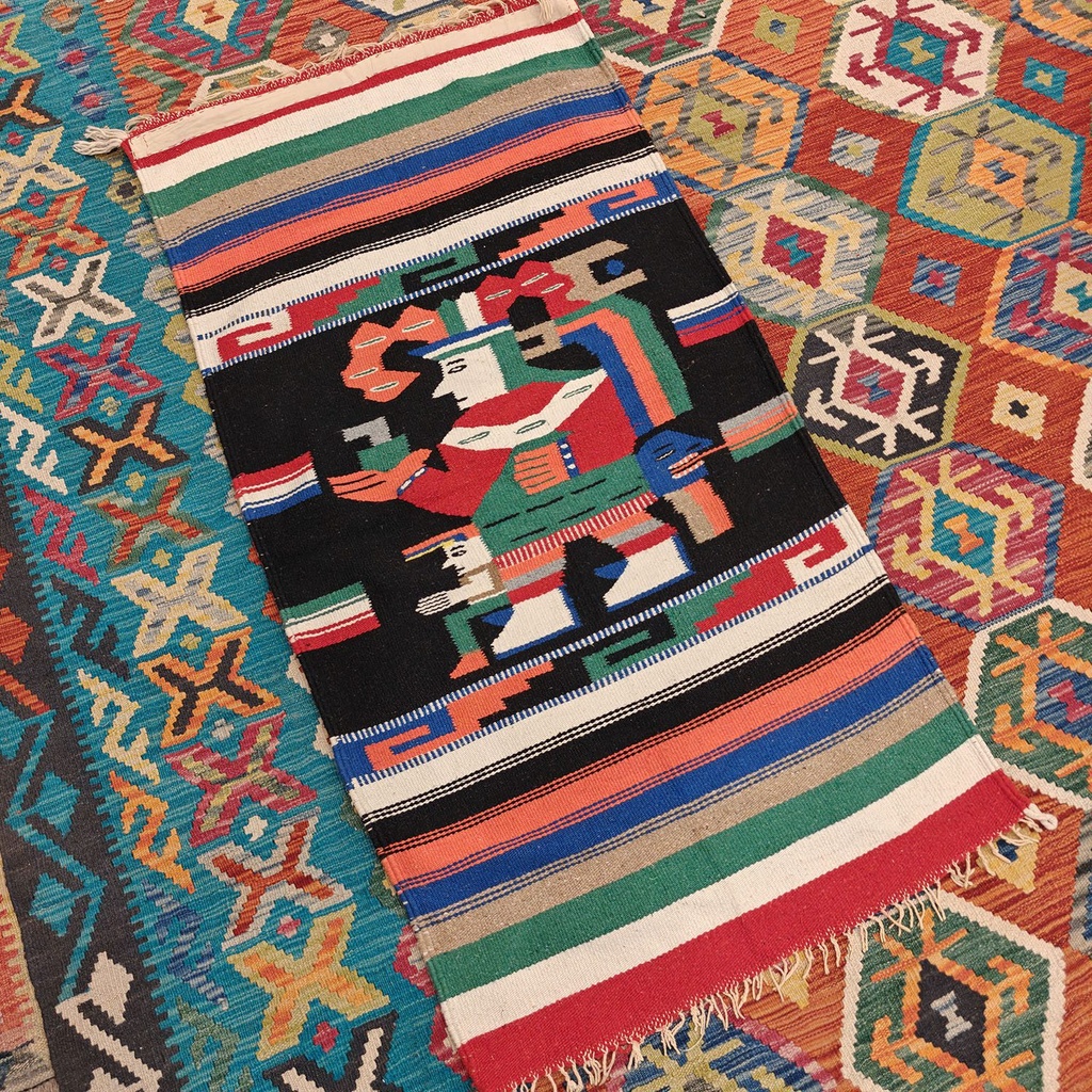 [SHB-054] Shamanic Mexican Handmade Cotton Blanket (136x70cm)