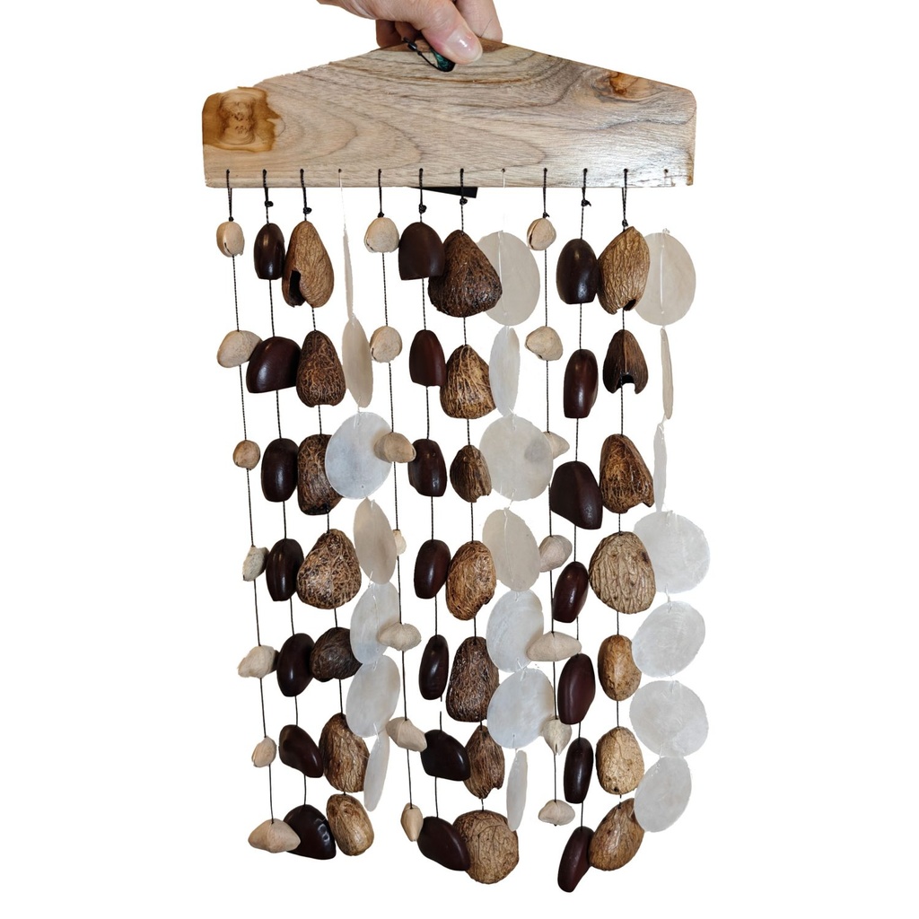 [MUI-144] Pangi-Kenari-Shell-Bendo Mix Hanging Chimes Medium (12x7)