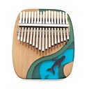 [MUI-130] HLURU Kalimba Koa Wood Solid KW17 "Ocean" (17 Keys)