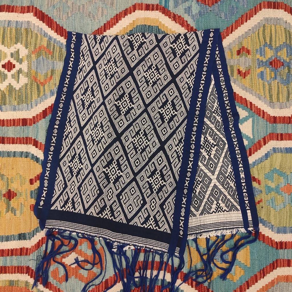 [ALT-041] Ceremonial Handmade Cotton Altar Cloth Blue (128x47cm)