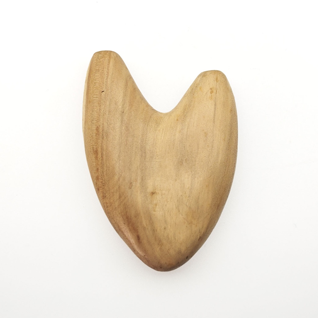 [RPA-039] Wooden Kuripe Rapeh Applicator "Heart" (Cemara Wood)