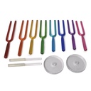 [CMU-003] Colored Crystal Tuning Forks (8 Pieces, 23-28 cm, 432 Hz) (+ hard case)